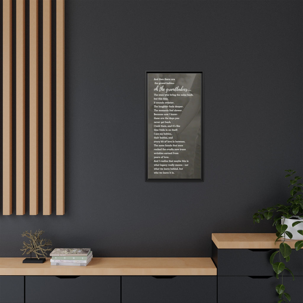 Oh, the Grandbabies — A Legacy Poem Canvas for Grandparents